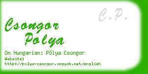 csongor polya business card
