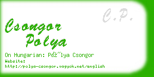 csongor polya business card